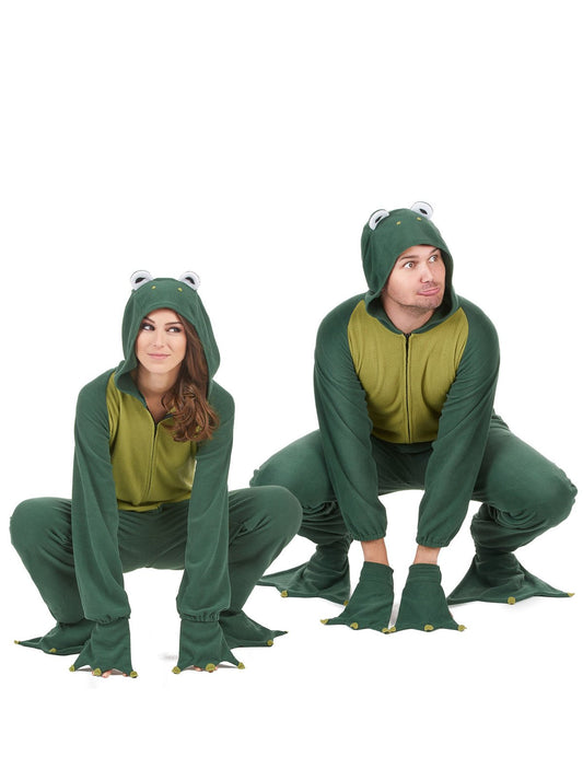 Déguisement de couple combinaison capuche grenouille