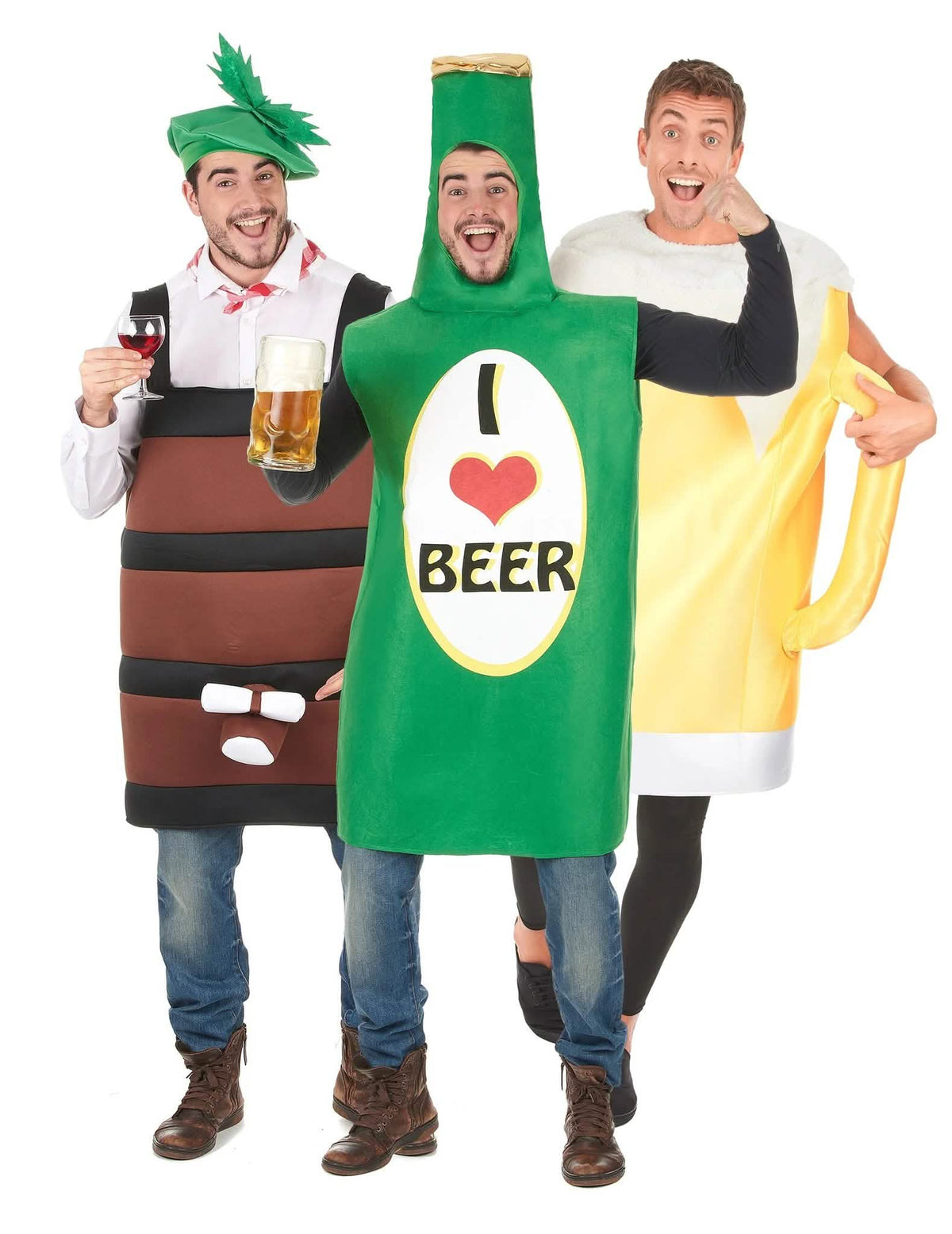 Déguisement de groupe bière et vin adultes