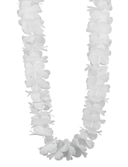 12 Hawaiiaanse kettingen wit