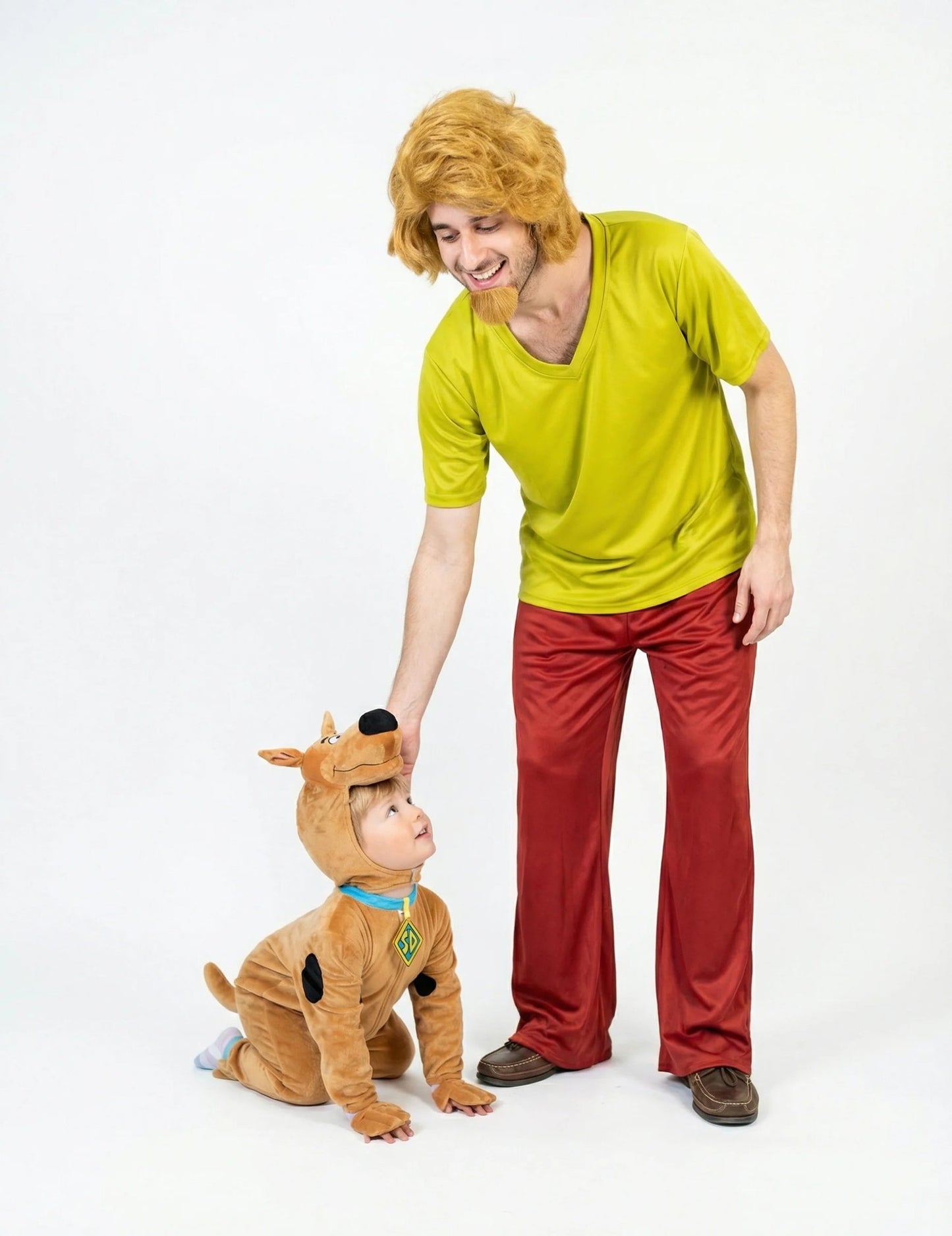 Shaggy™ en Scooby-Doo™ koppelkostuum voor vader en zoon
