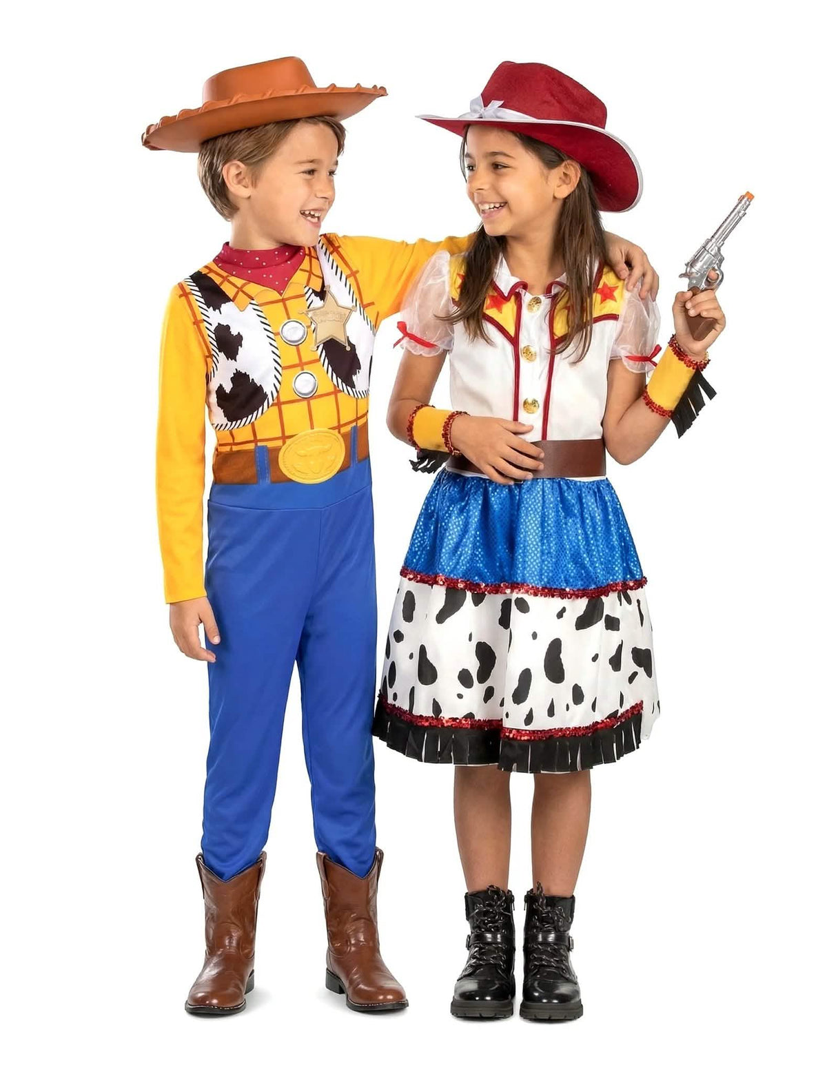 Woody Toy Story™ en cowgirl koppelkostuum voor kinderen