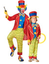 Déguisement de couple clown amusant père et fils