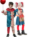 Déguisement de couple clown colorés enfant Halloween