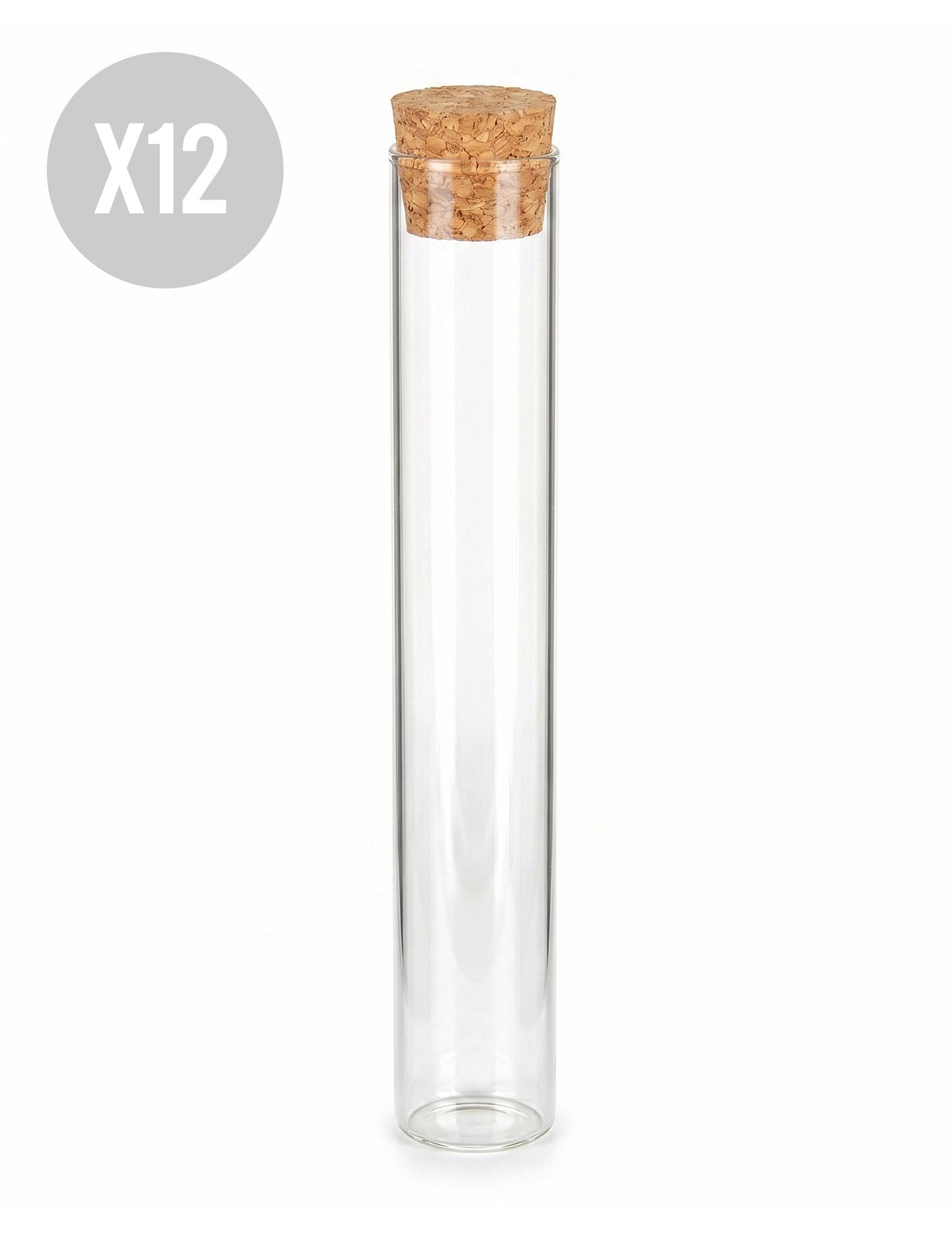 12 tubes éprouvette en verre 15 cm