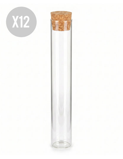12 tubes éprouvette en verre 15 cm