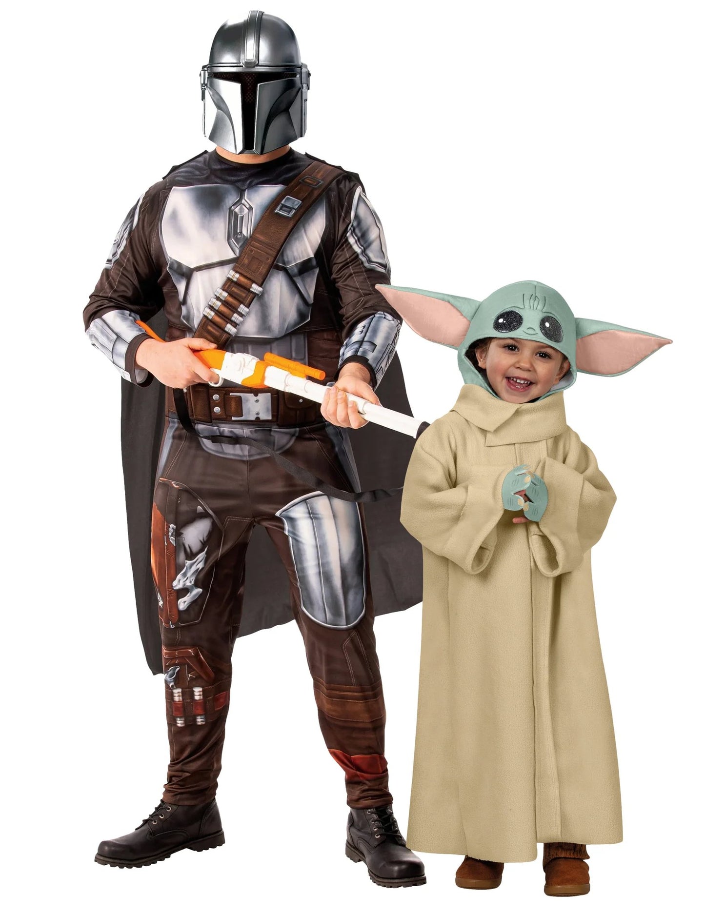 Koppel Kostuum Mandalorian en Yoda Volwassenen-Kinderen