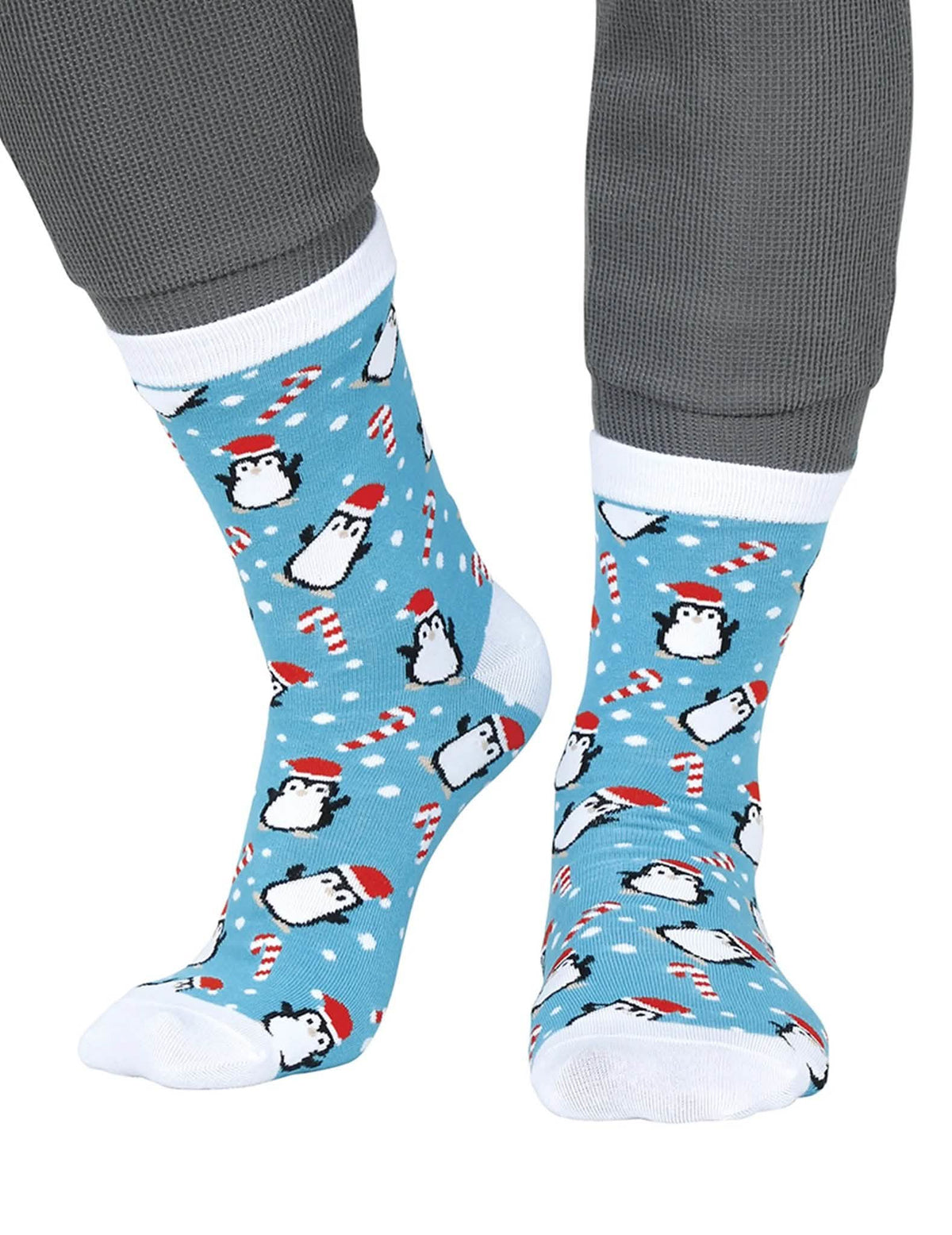 Set van 6 paar kerstsokken met feestelijke motieven volwassenen