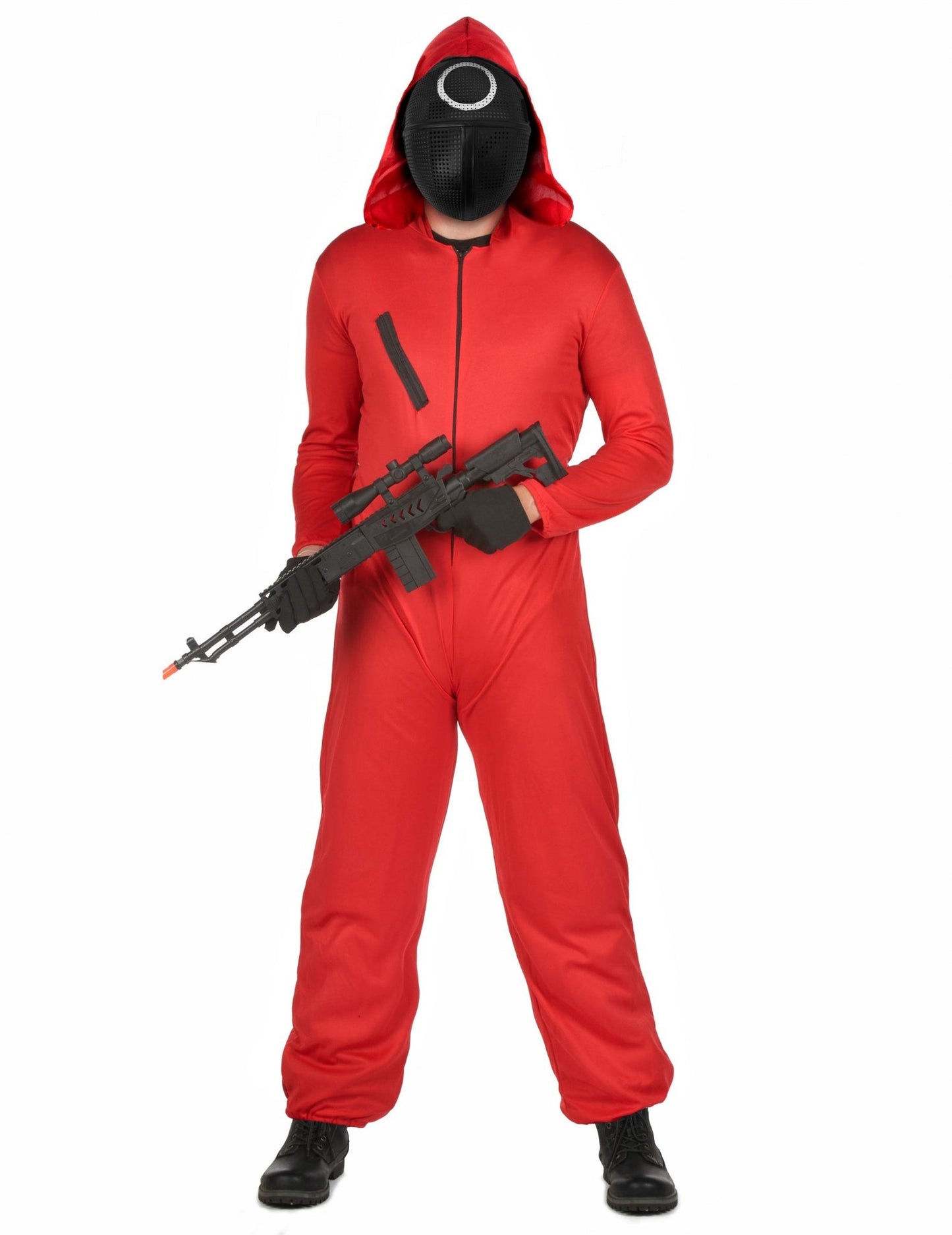 Pack déguisement et accessoires luxe gardien de jeu rond rouge