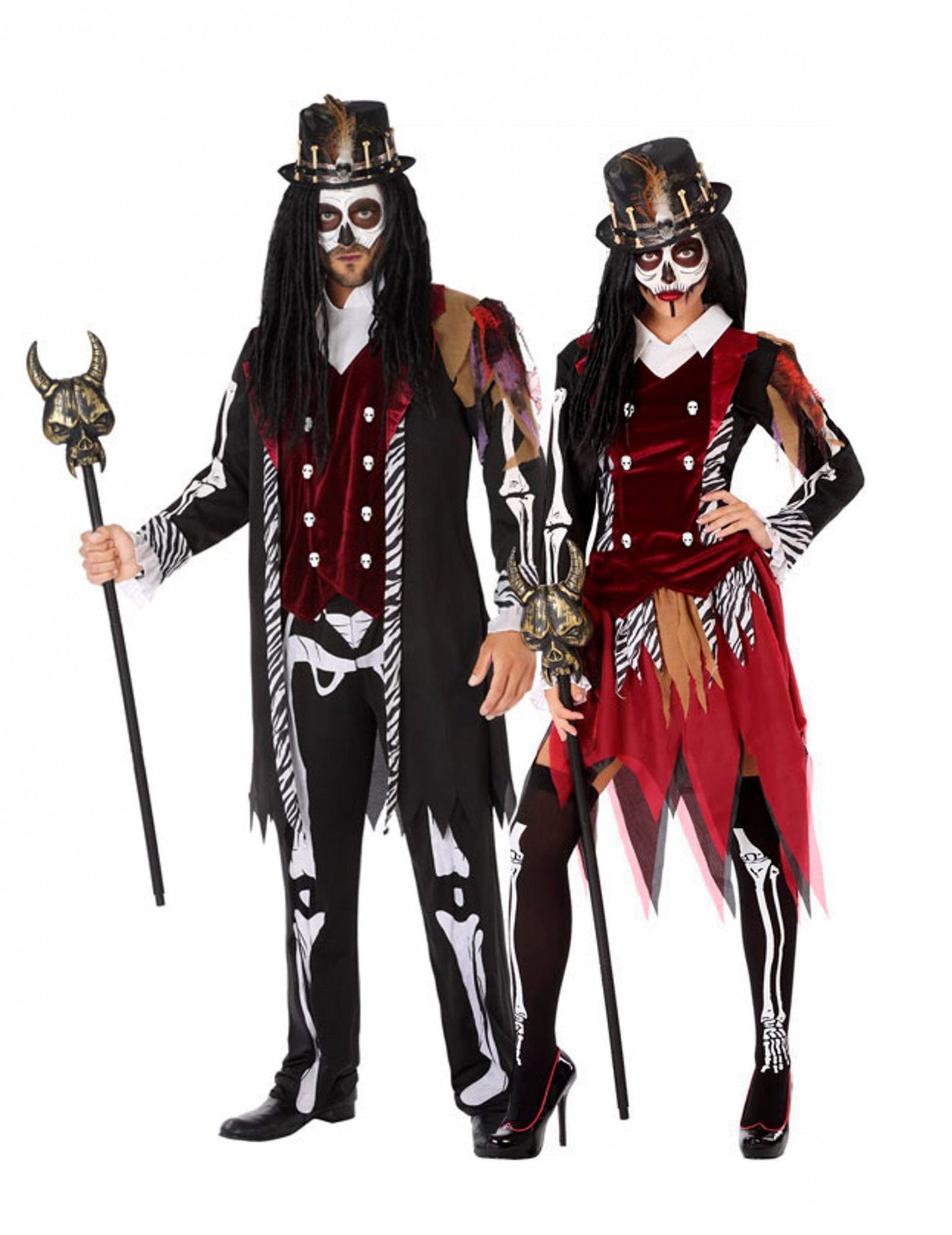 Déguisement de couple de sorciers vaudou adulte