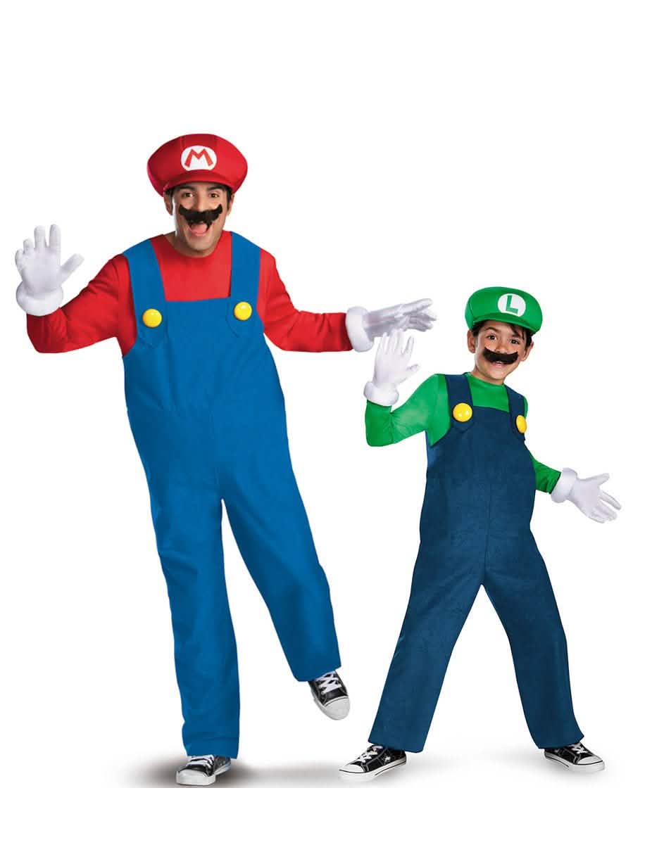 Mario™ en Luigi™ vader en kind koppelkostuums