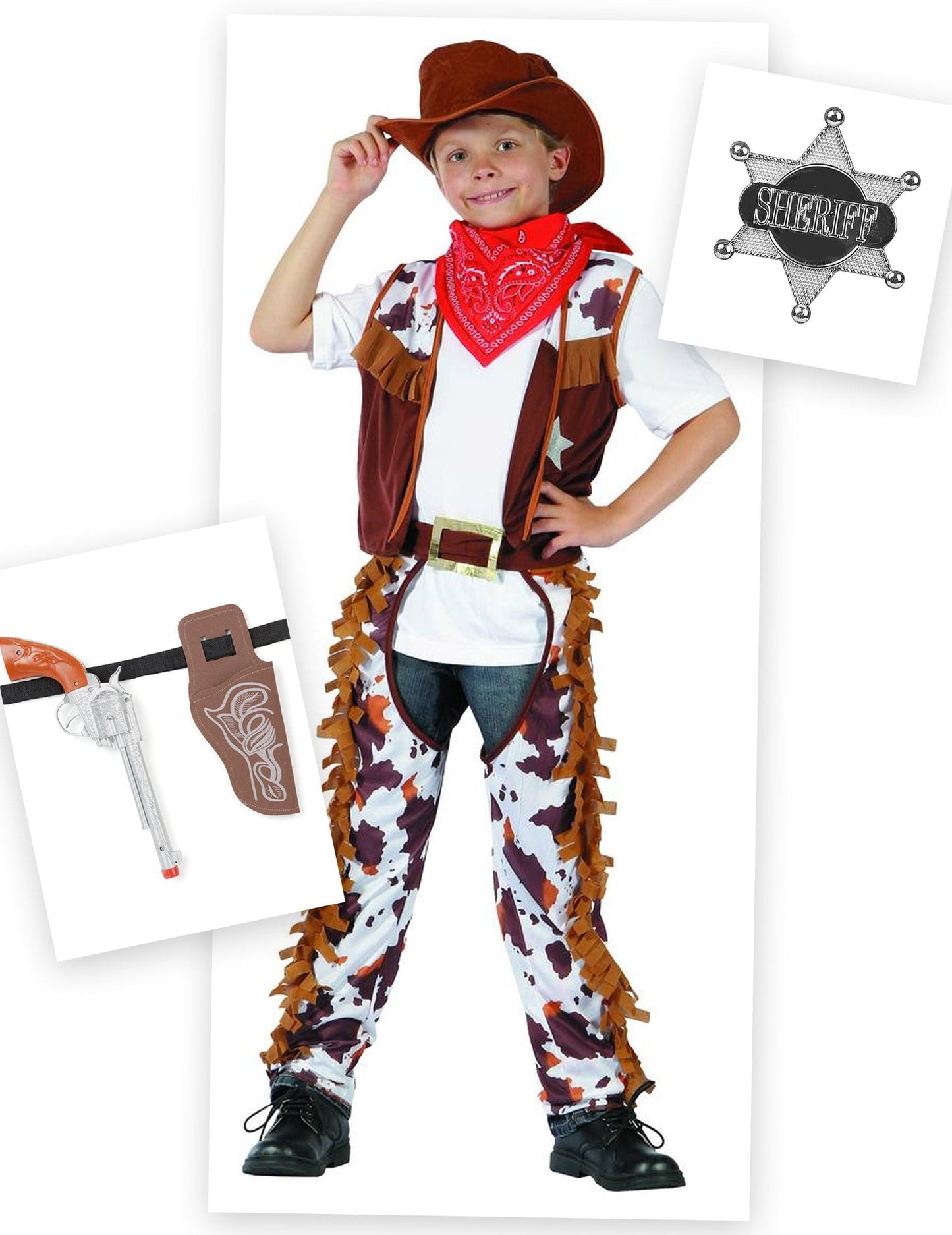Cowboy kostuum met accessoires voor jongens