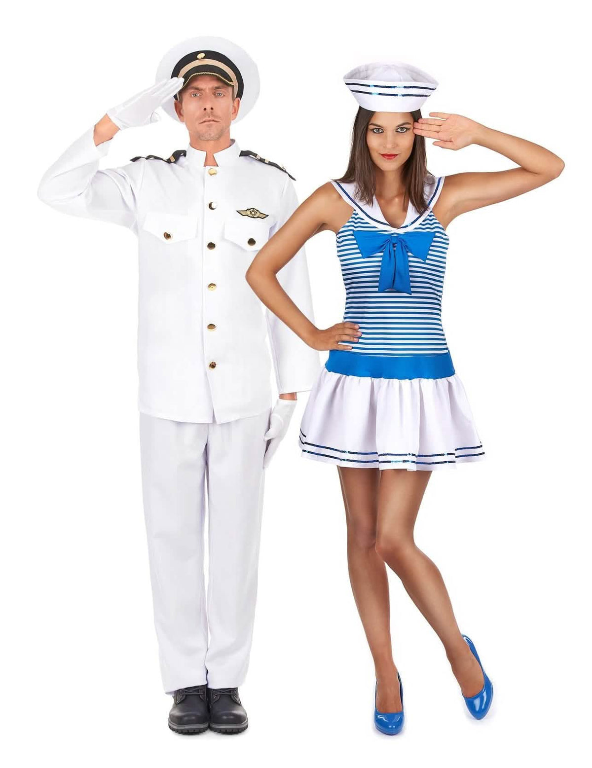 Déguisement de couple marin adulte