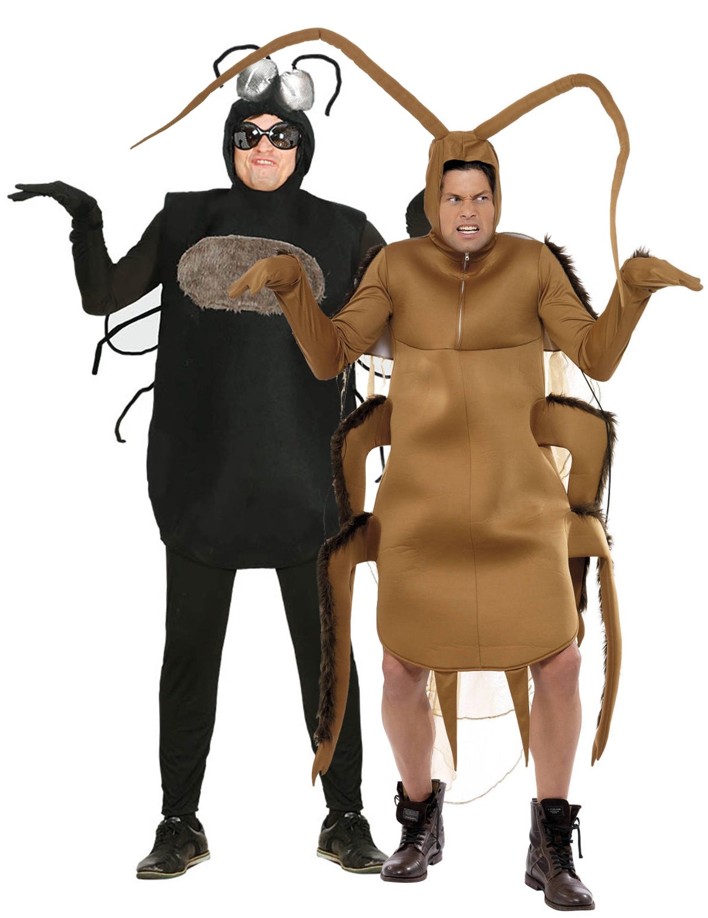 Déguisement de couple mouche et cafard adulte