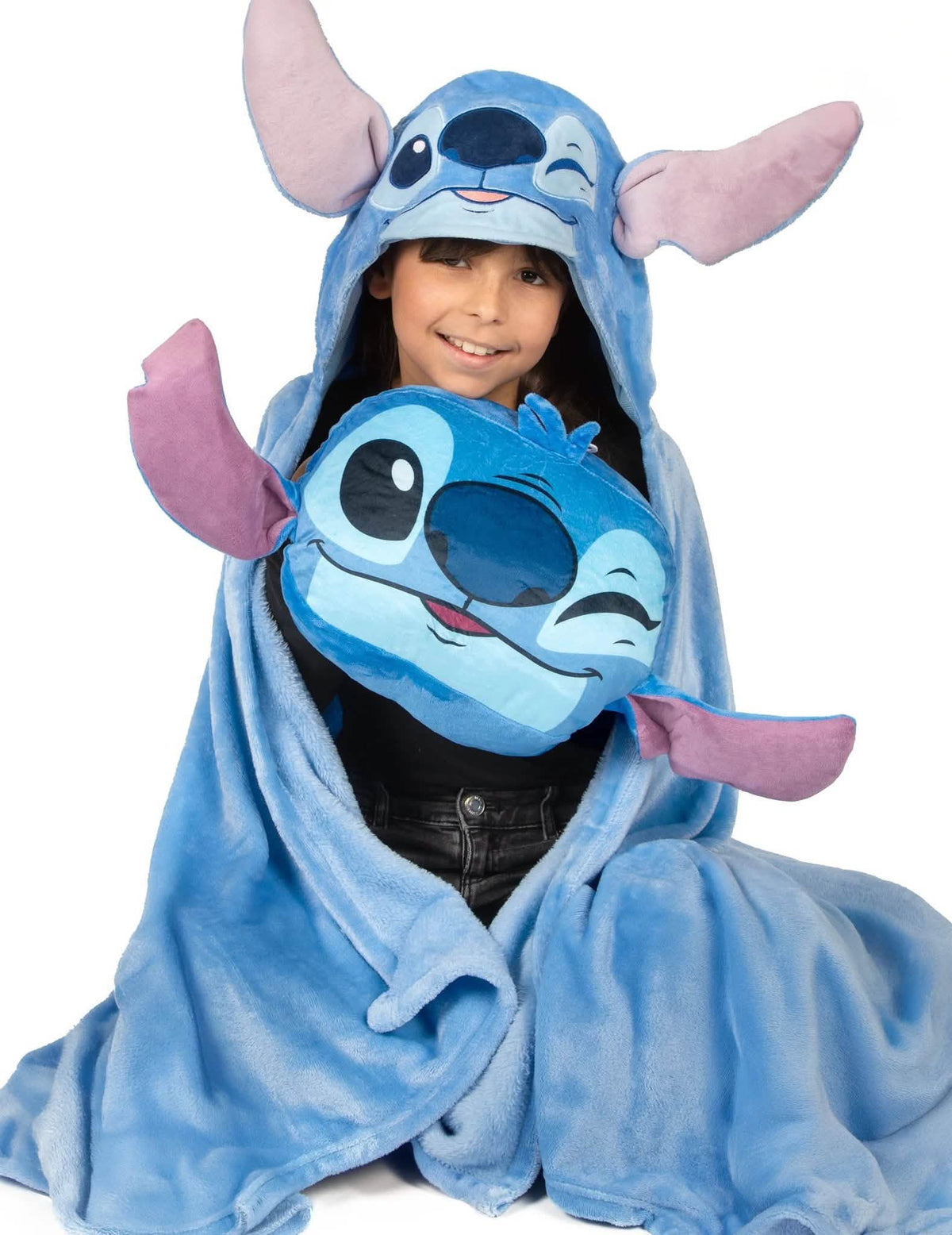 Stitch™ fleece deken en kussen set