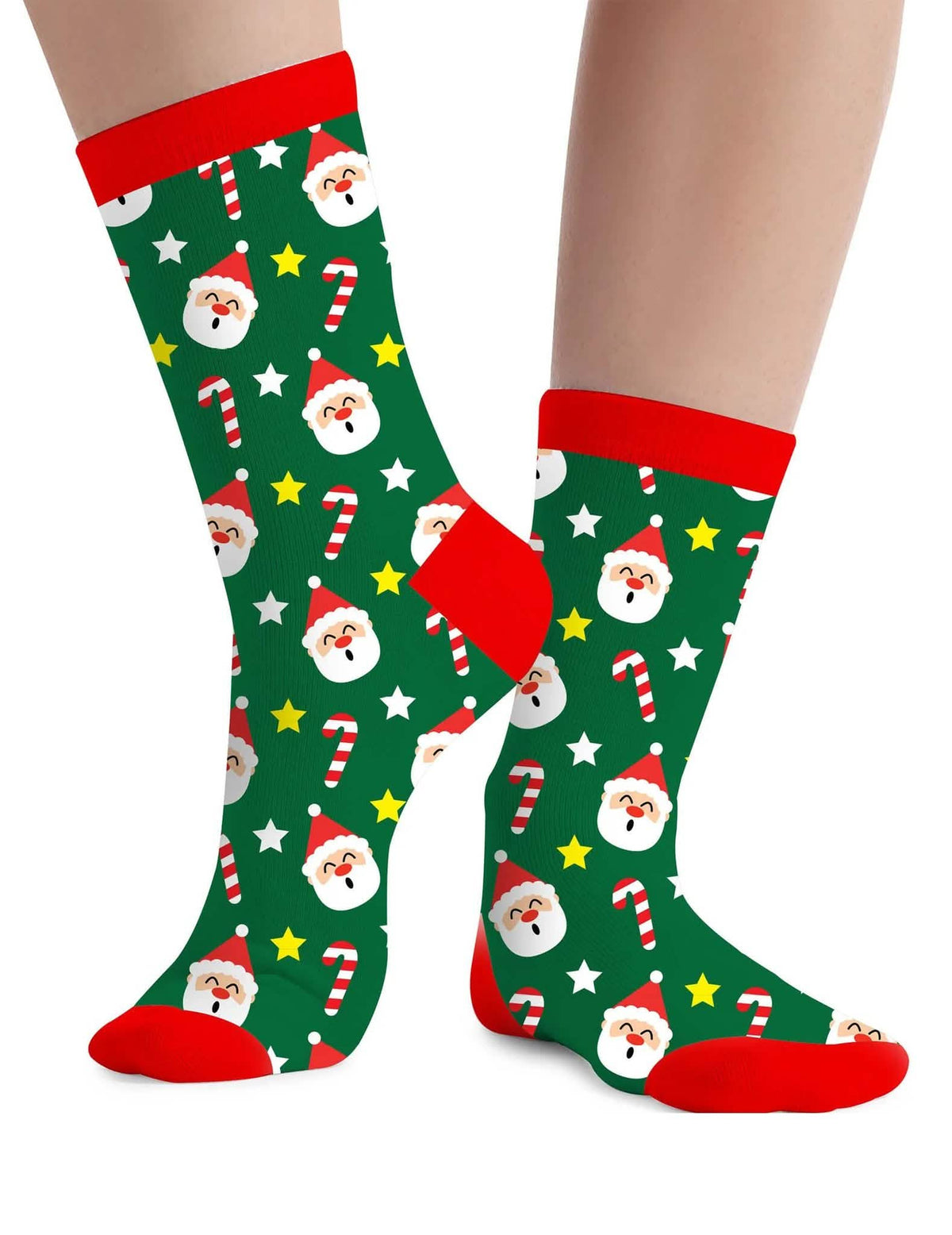 Set van 6 paar kerstsokken met feestelijke motieven volwassenen
