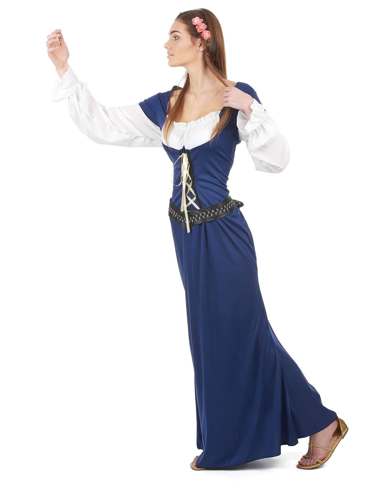 Blauw middeleeuws koppelkostuum