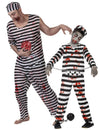 Déguisement de couple prisonnier zombie effrayant père et fils Halloween