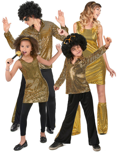 Déguisement de famille Disco Or