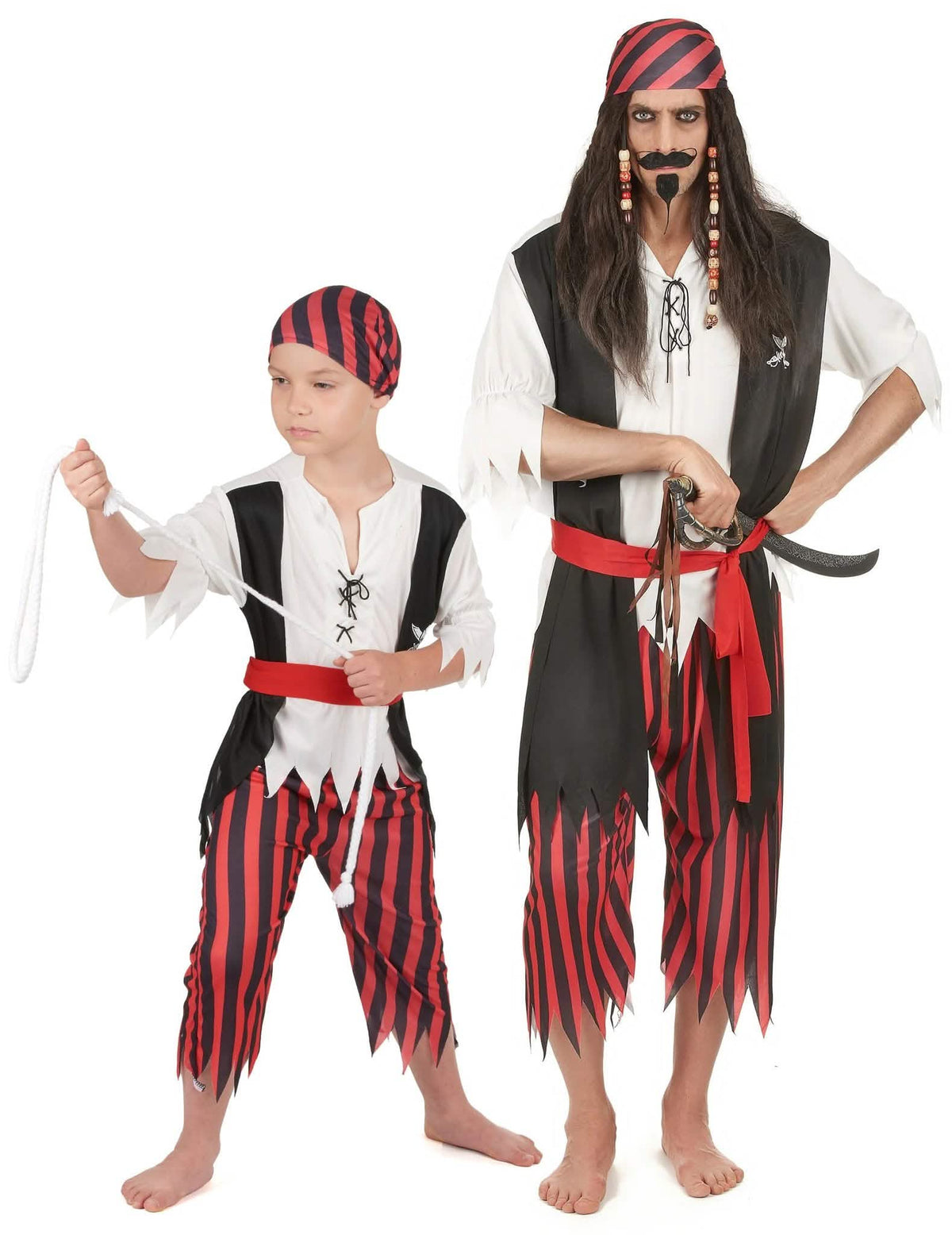 Piraten kostuums voor vader en zoon