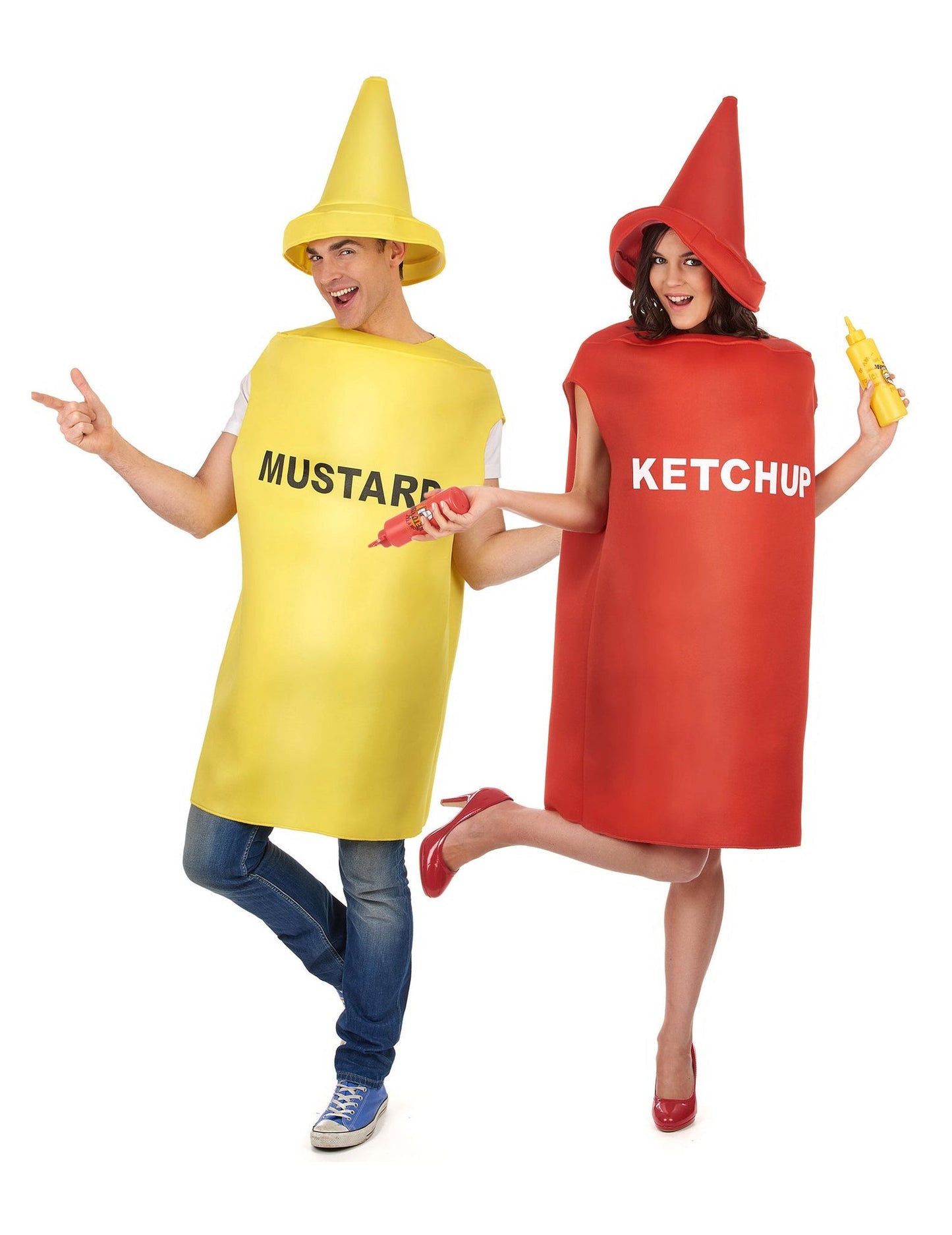 Mosterd en ketchup koppelkostuum
