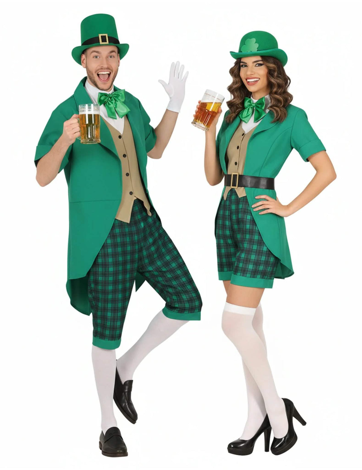 Déguisement de couple Mr & Mrs Saint Patrick adulte