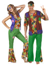 Hippie flower power koppelkostuum voor volwassenen