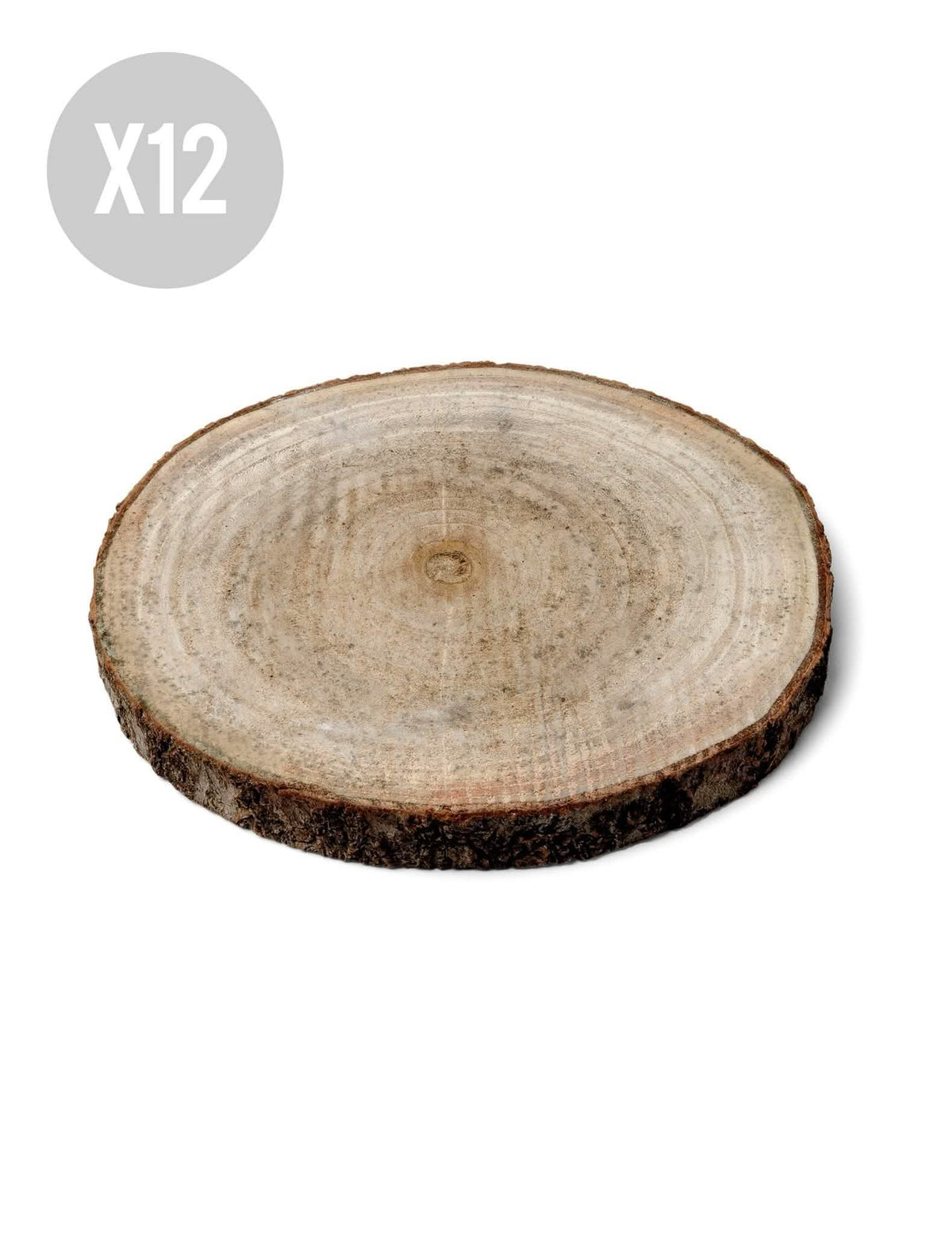12 rondins de bois naturel 13 à 17 cm