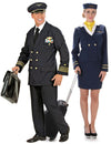 Piloot en stewardess koppelkostuum voor volwassenen