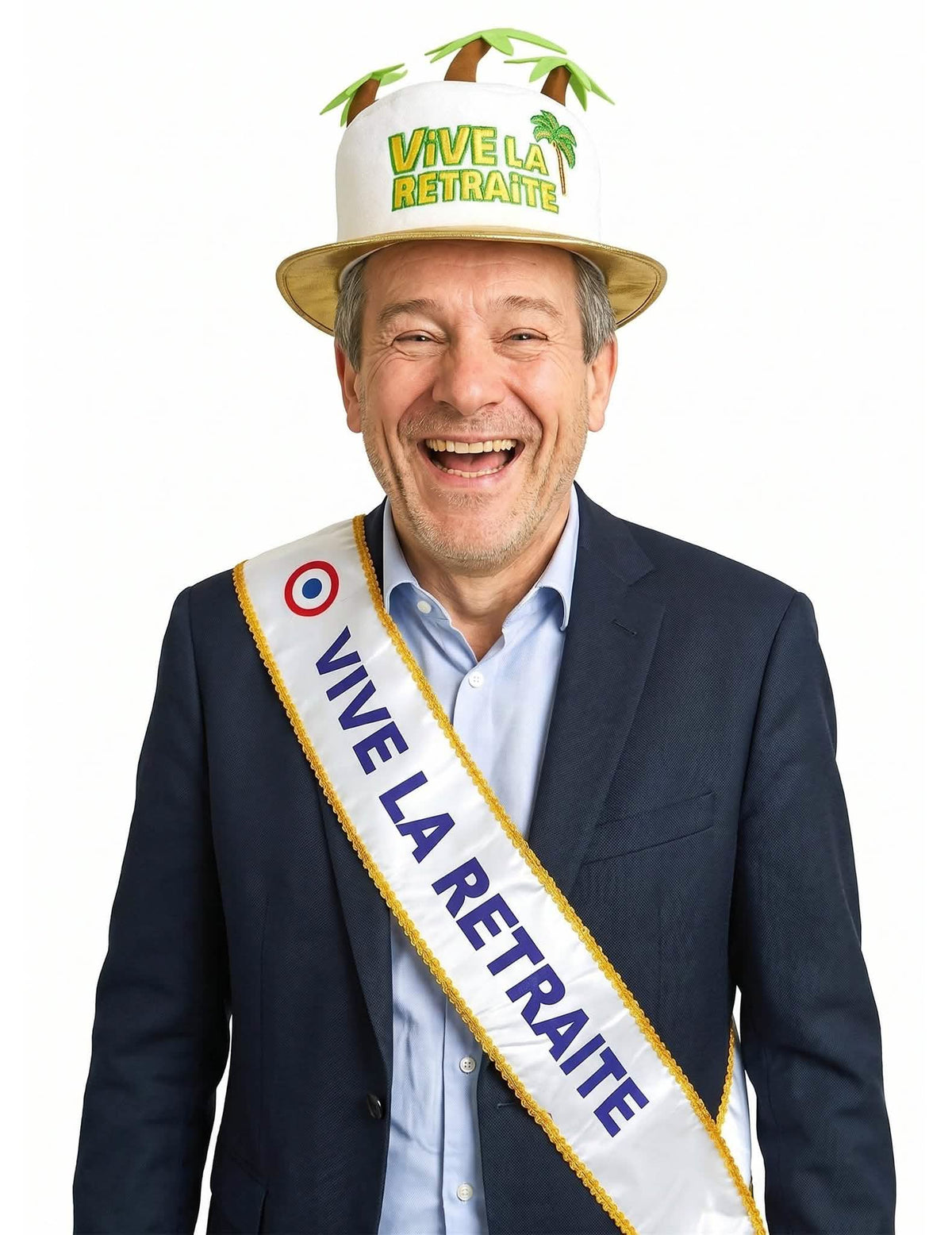 Set accessoires vive la retraite écharpe et chapeau