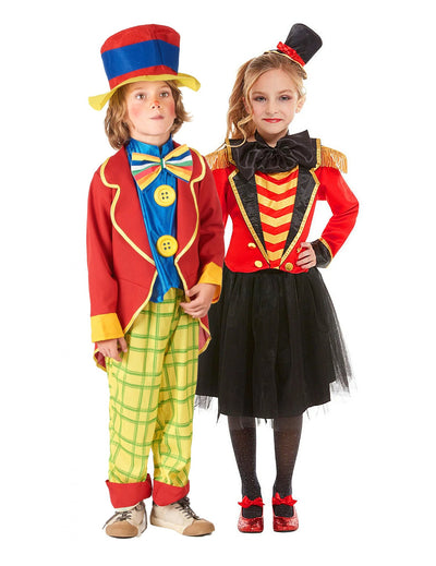 Déguisement de couple Madame Loyal et clown enfant