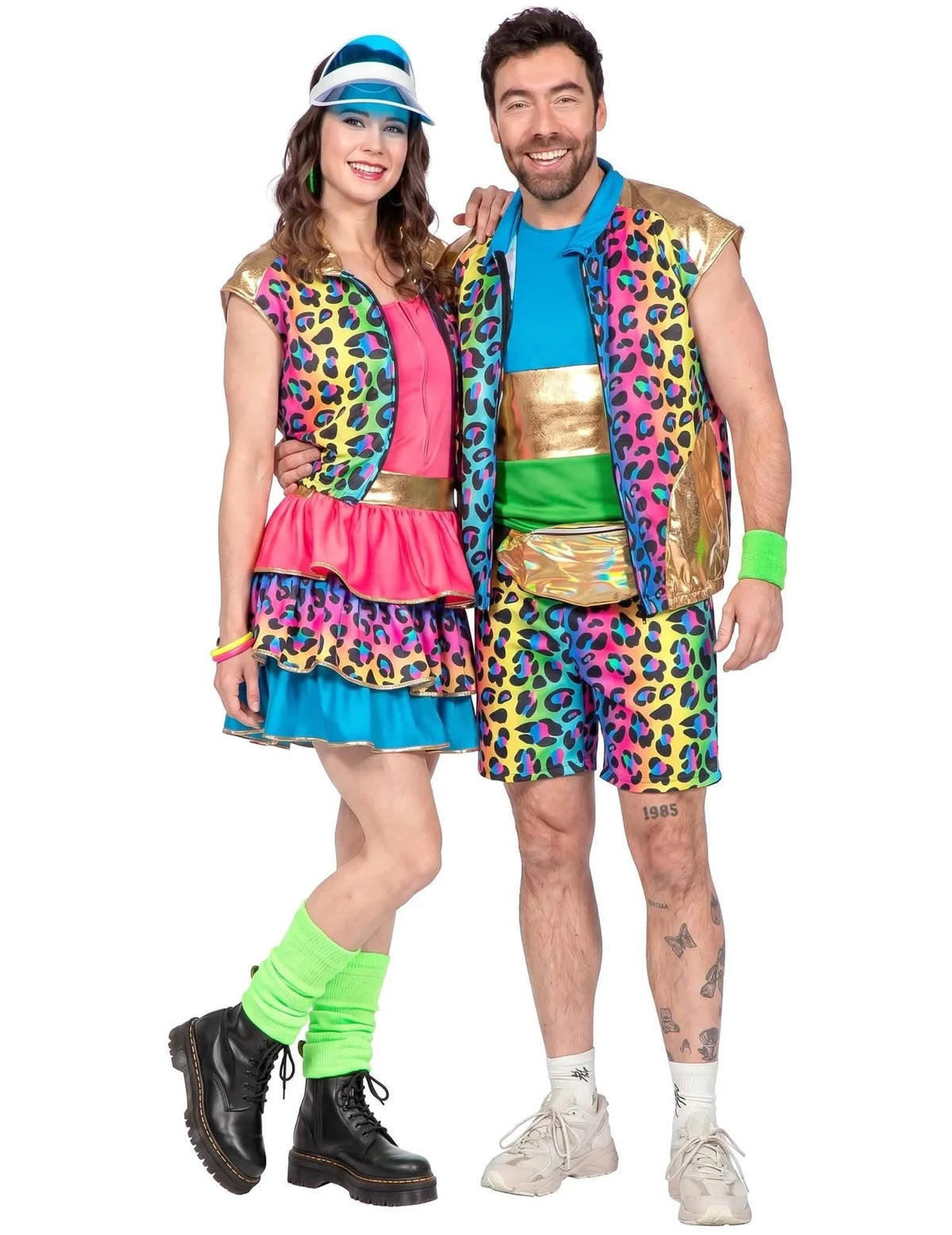 Déguisement de couple panthères kitsch adulte