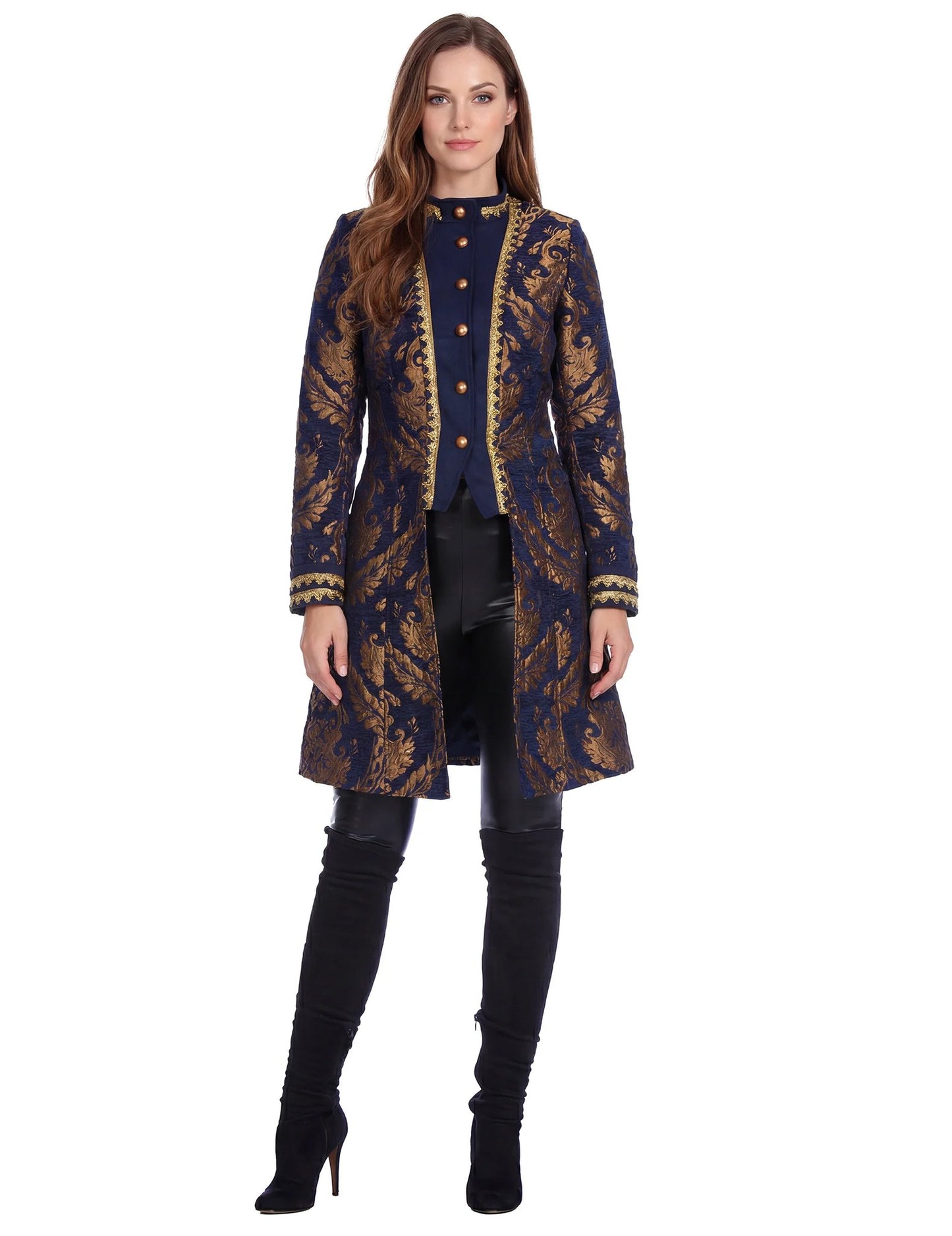 Barok koppel kostuum blauw volwassenen