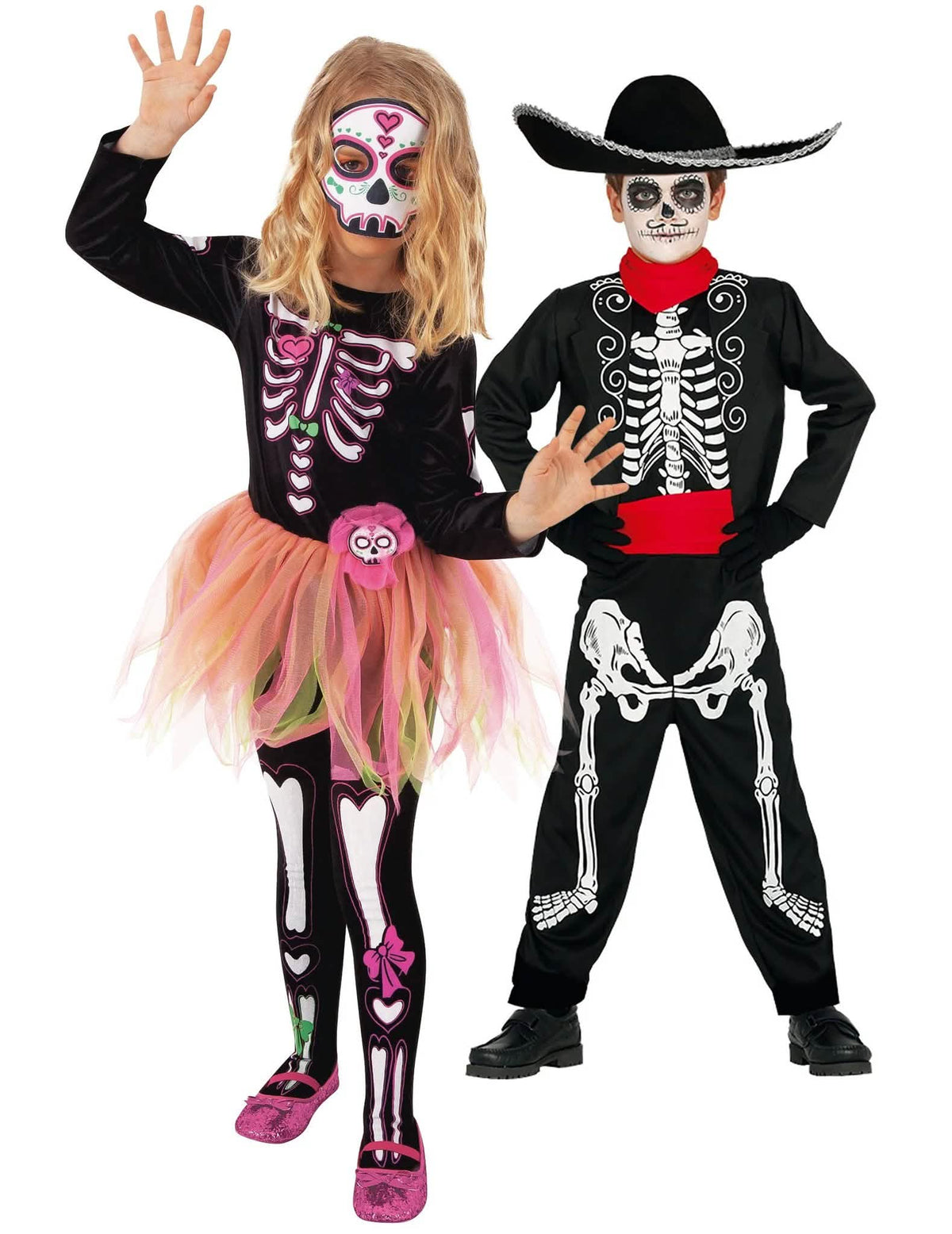 Dia de los Muertos koppelkostuum voor kinderen
