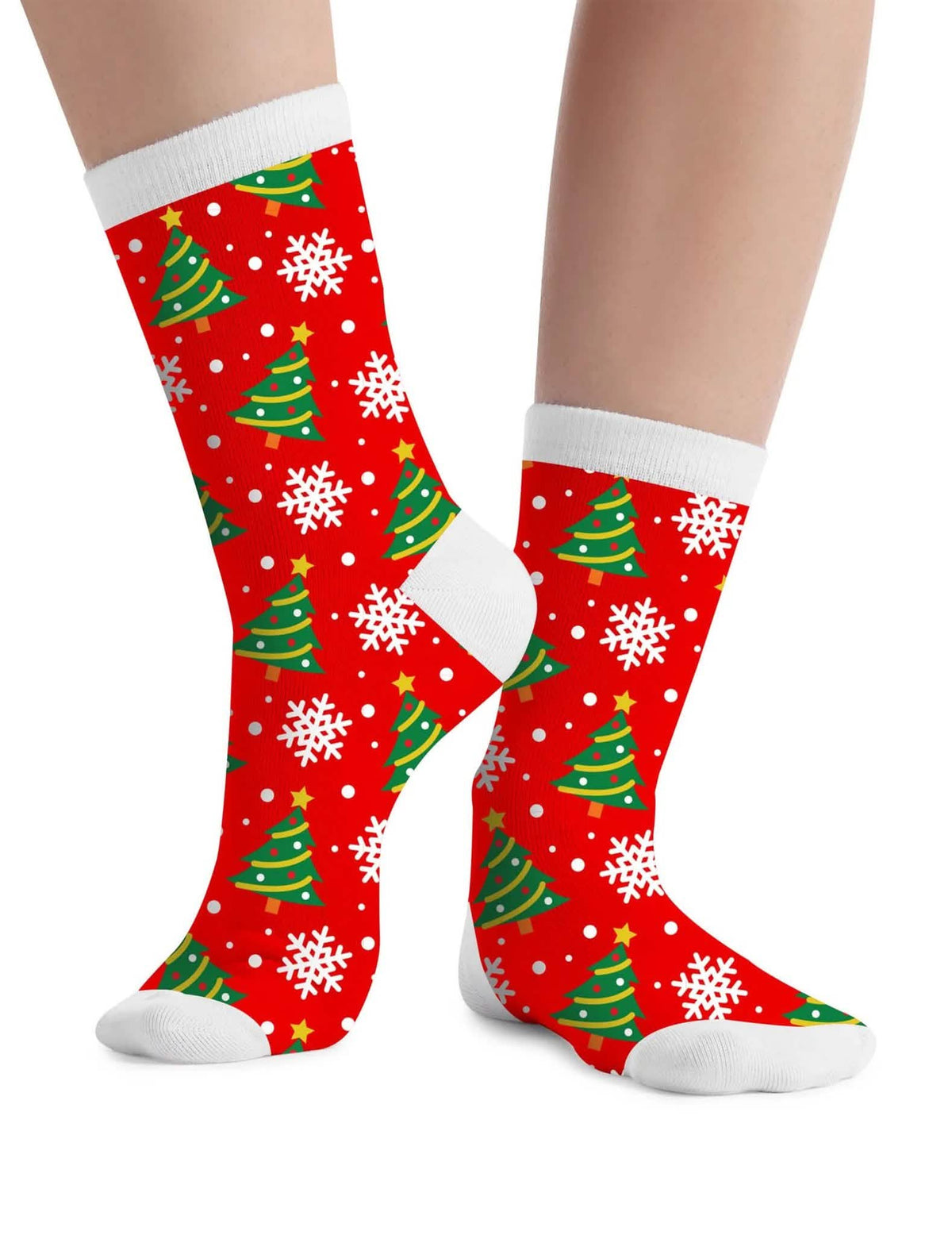 Set van 6 paar kerstsokken met feestelijke motieven volwassenen