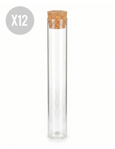 12 tubes éprouvette en verre 15 cm