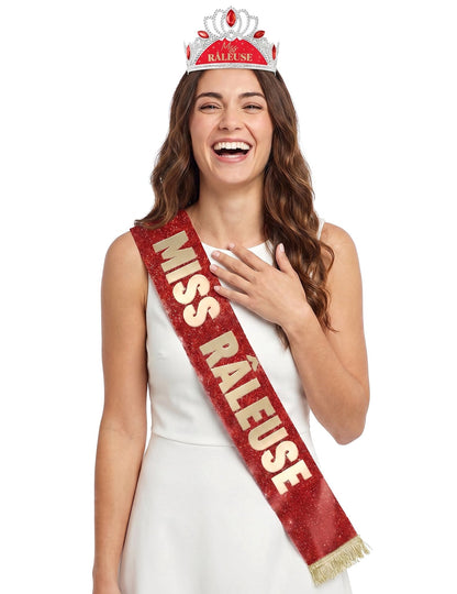 Set accessoires miss raleuse écharpe et diadème