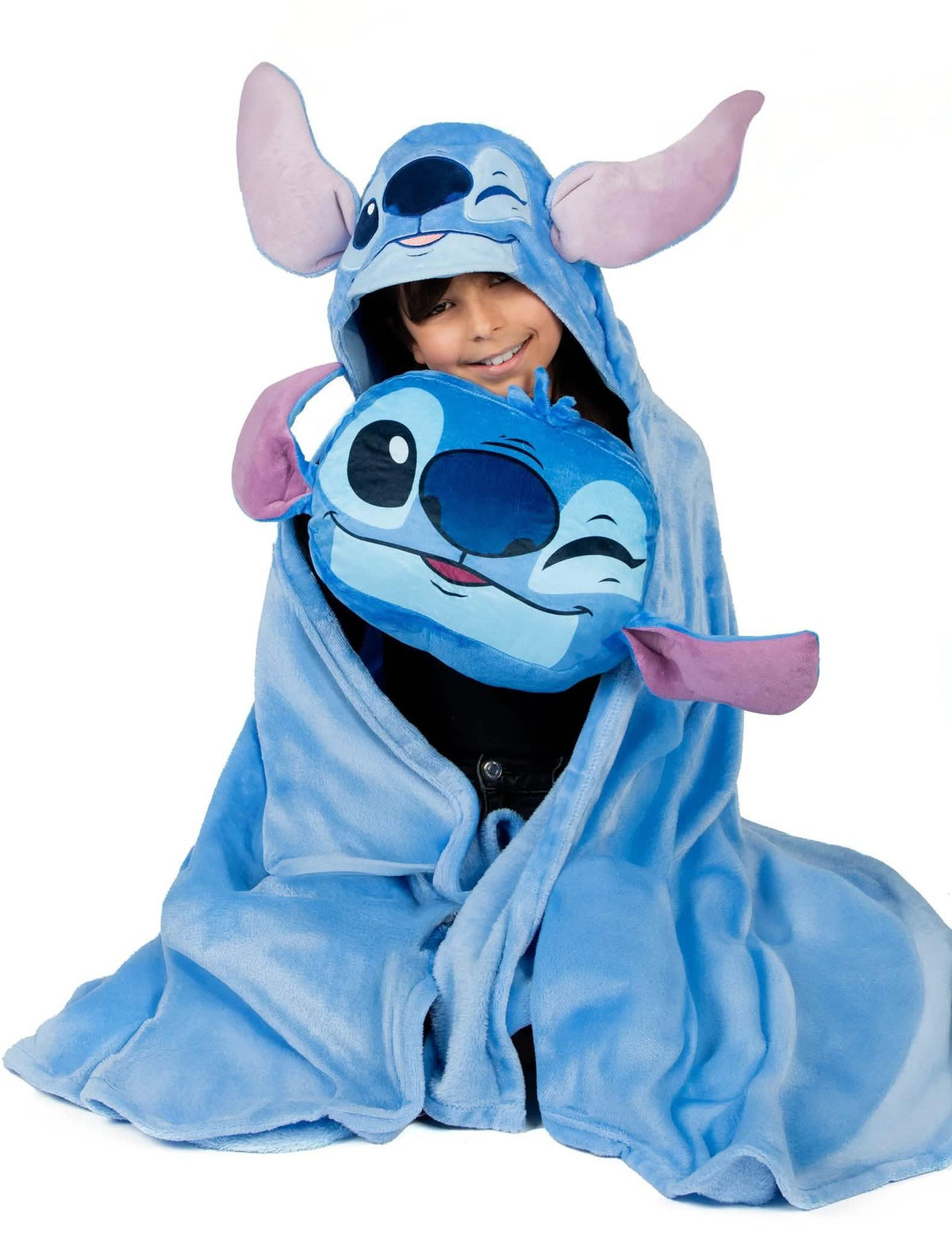 Stitch™ fleece deken en kussen set
