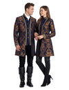 Barok koppel kostuum blauw volwassenen