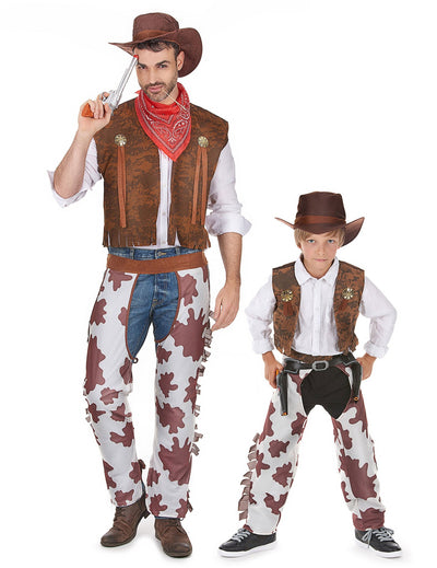 Déguisement de couple cowboy père / fils