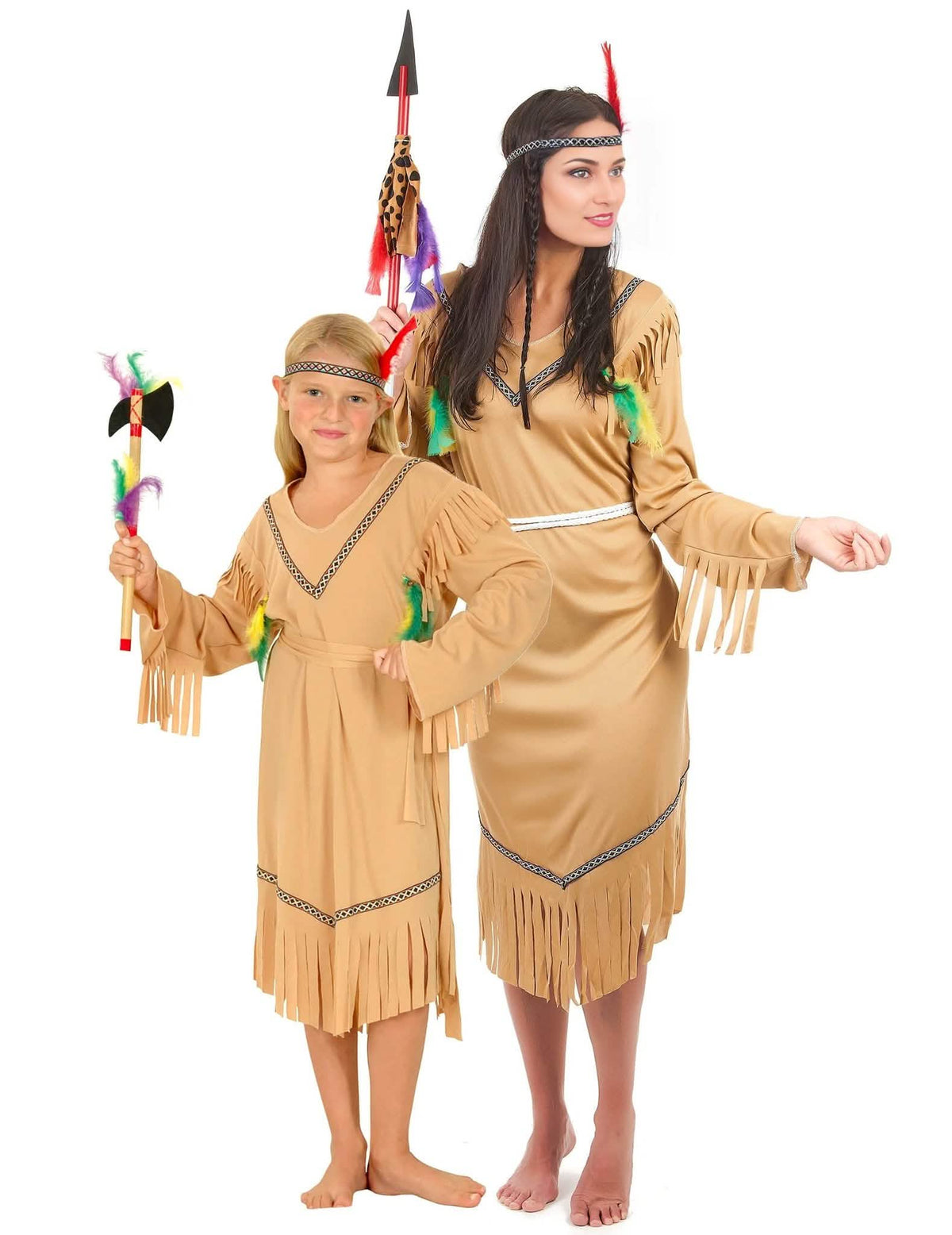 Indianen koppelkostuum voor moeder en dochter