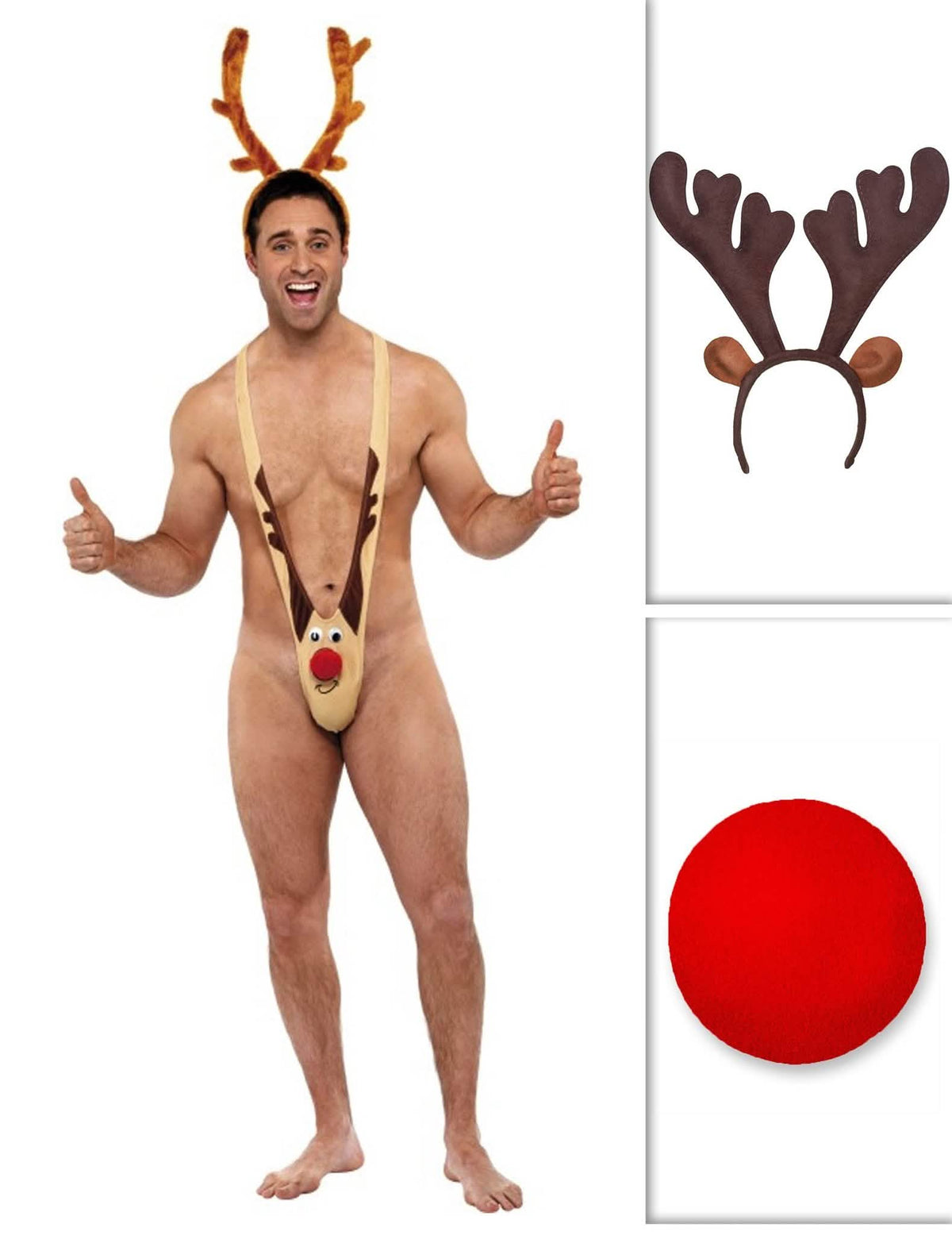 Pack déguisement mankini renne