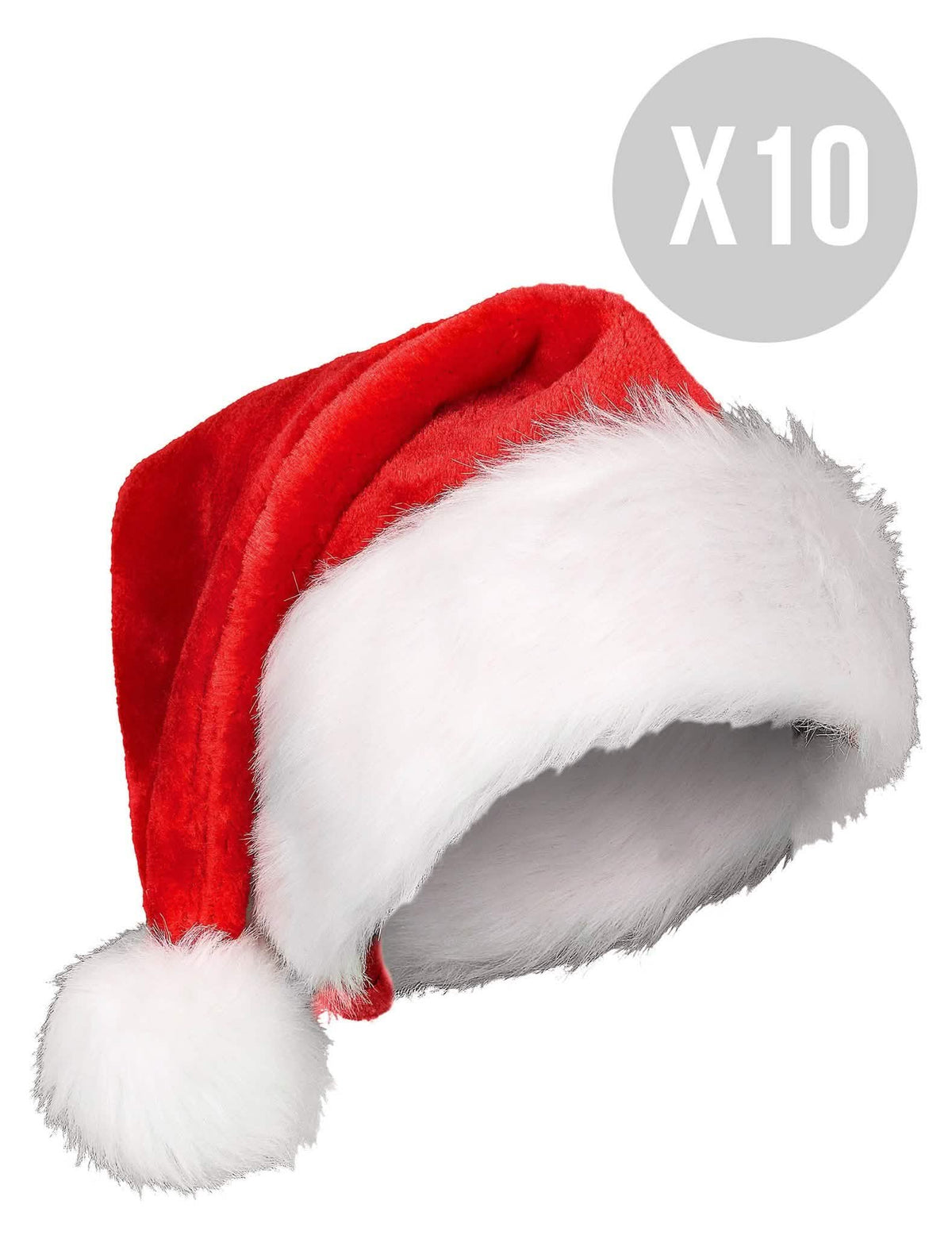 10 kerstmutsen pack voor volwassenen