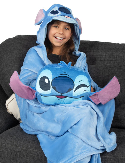 Stitch™ fleece deken en kussen set