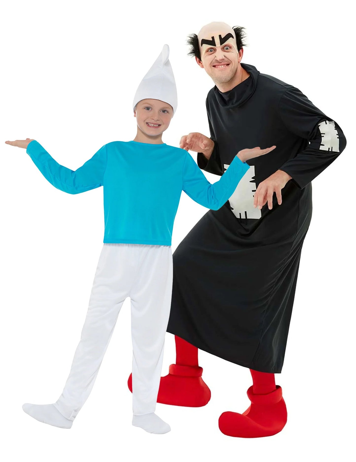 Déguisement de couple Schtroumpf™ et Gargamel™ parent et enfant