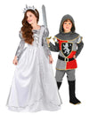Paar vermomming ridder en prinses kindersluier