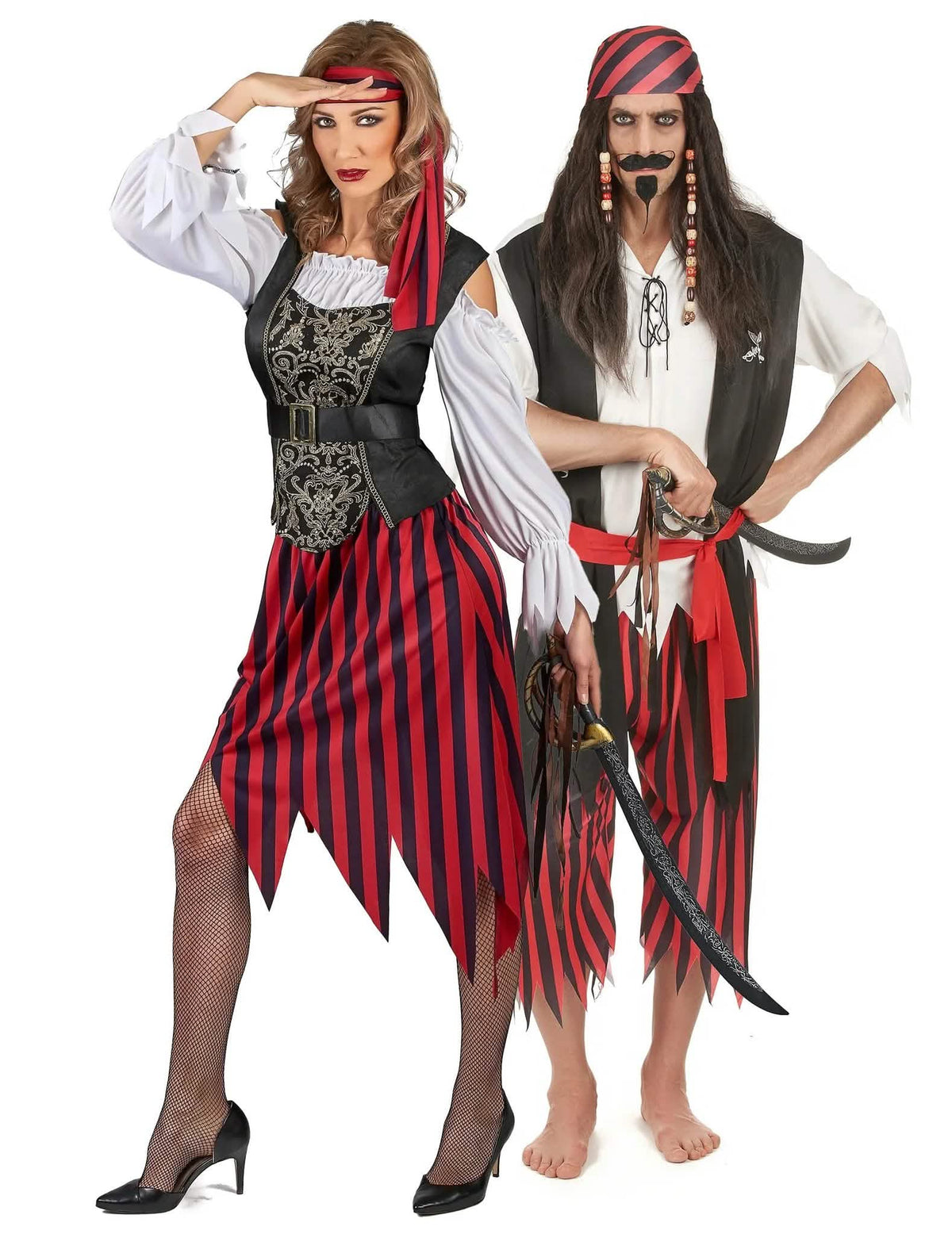 Déguisement de couple pirate corsaire gipsy adultes