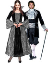 Déguisement de couple vampire baroque adulte