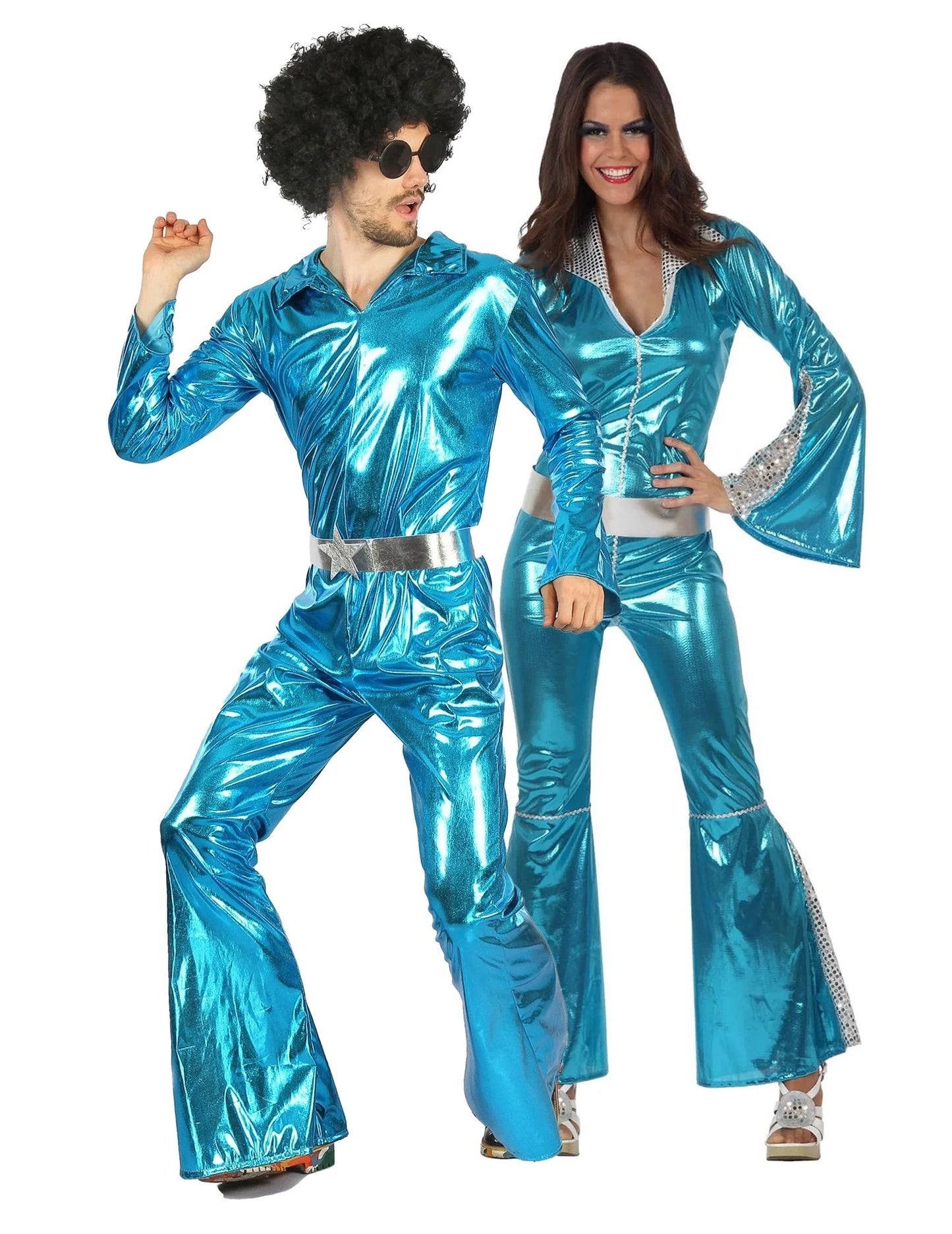 Disco danser koppel kostuum voor volwassenen