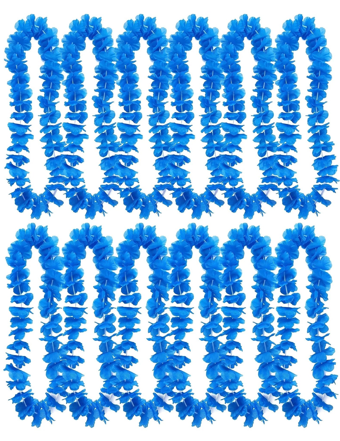 12 Hawaiiaanse kettingen felblauw