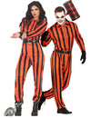Déguisement de couple clown prisonnier adulte